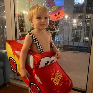 Adorable Pottery Barn Cars Lightning McQueens Halloween Costume